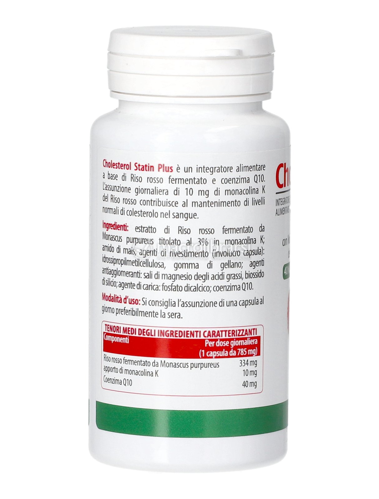 Cholesterol Statin Plus Integratore di Monacolina K e Coenzima Q10 di