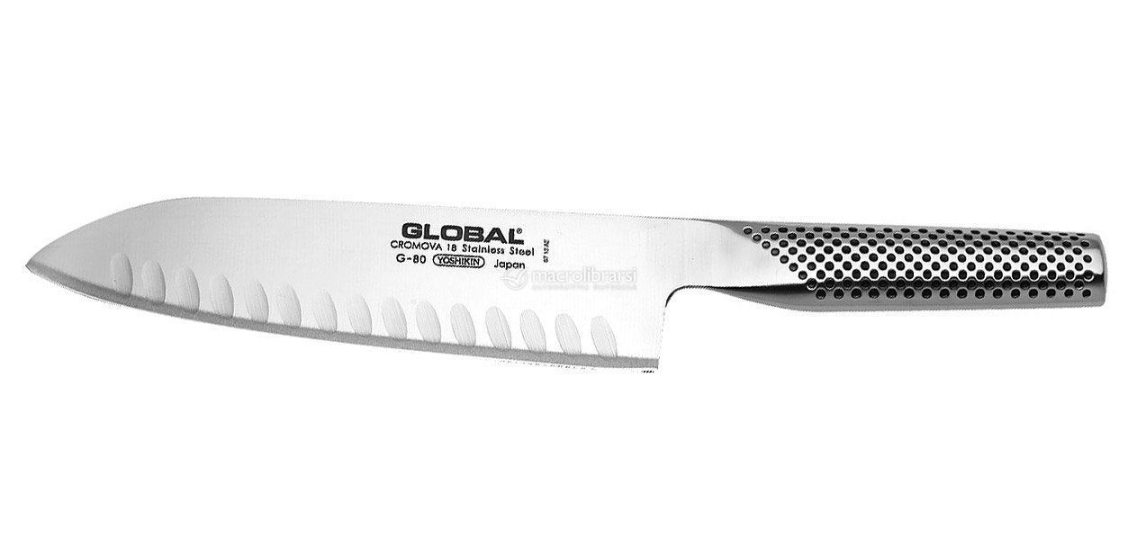 Global - Coltello da cucina con lama alveolata G-78 lama 18 cm