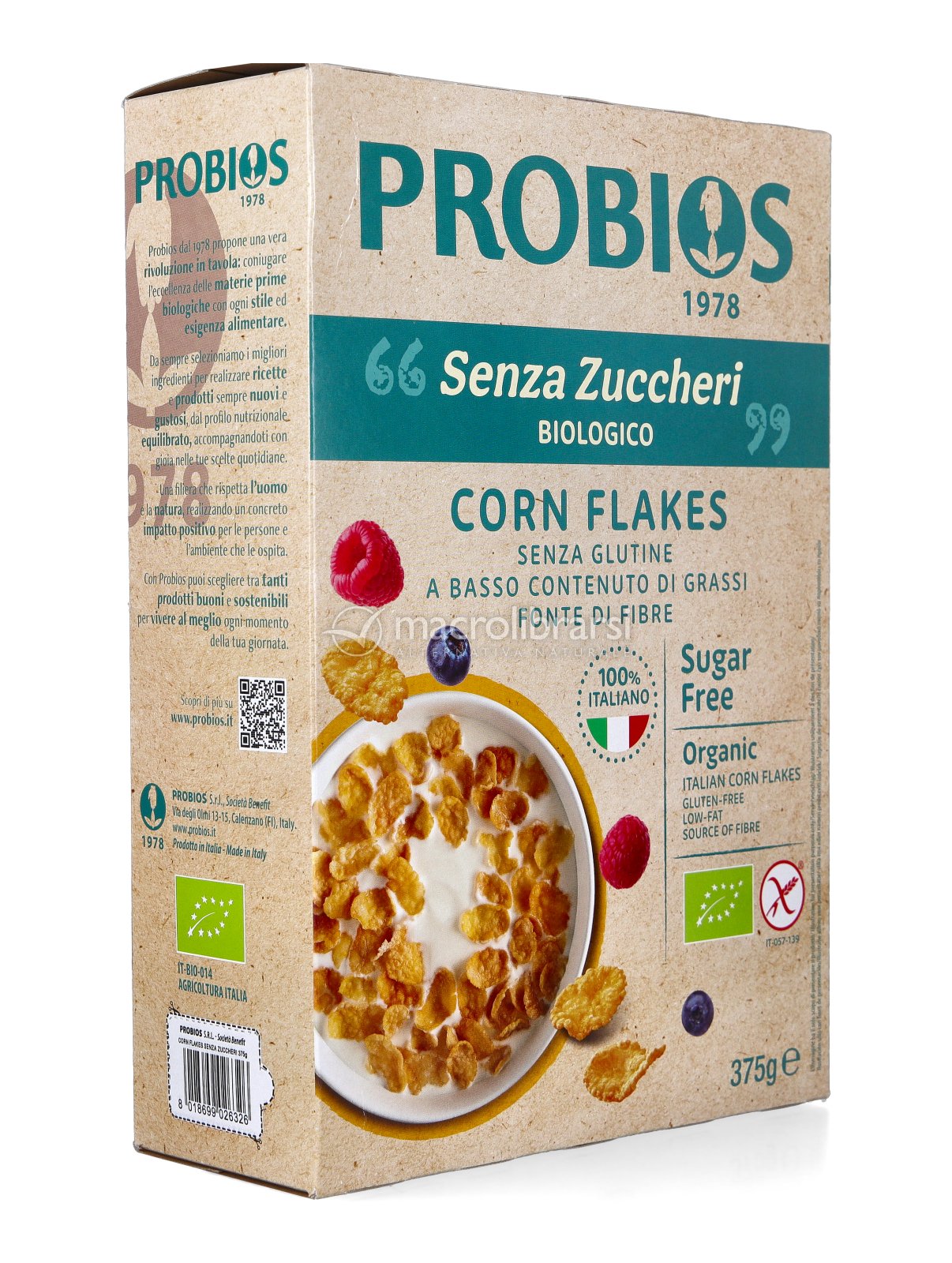 Corn Flakes Bio senza Zuccheri di Probios Alimenti 