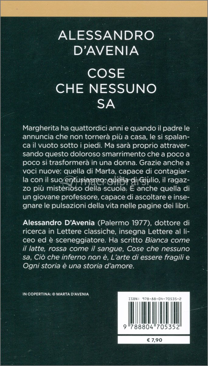 Cose che Nessuno sa - Alessandro D'Avenia