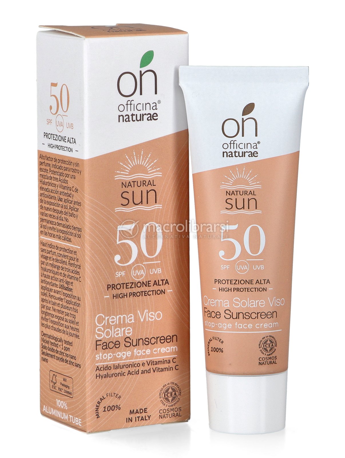 Crema Viso Solare Protezione 50 Antimacchie