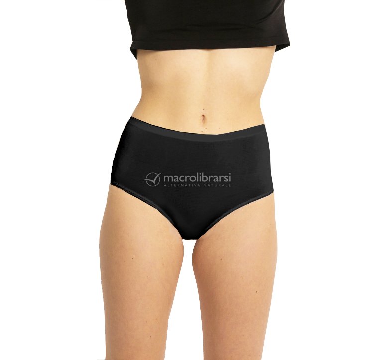 Culotte Vita Alta in Seta Vegetale e Ricino - Nera di H-earth -  Macrolibrarsi.it