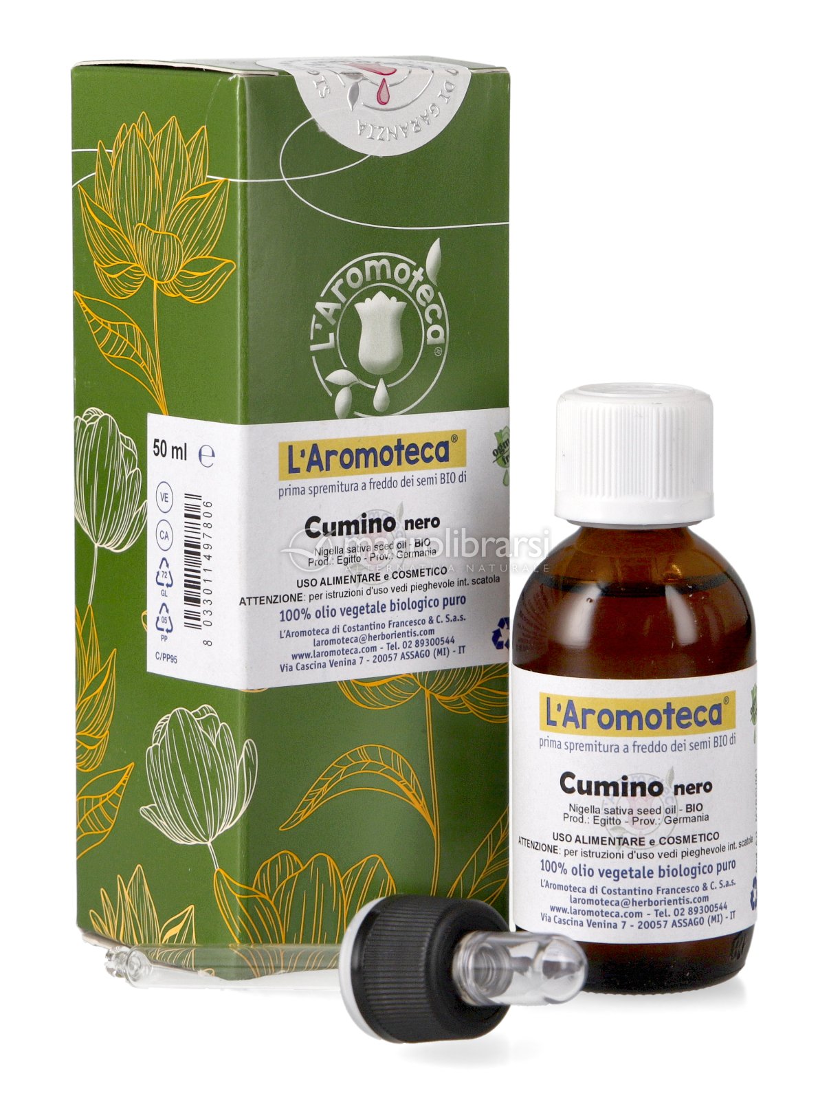 Olio Di Cumino Nero Bio 100 Ml – Nigella Sativa Spremuto A Freddo Dall'Egitto, Ideale Per Condire Piatti E Insalate