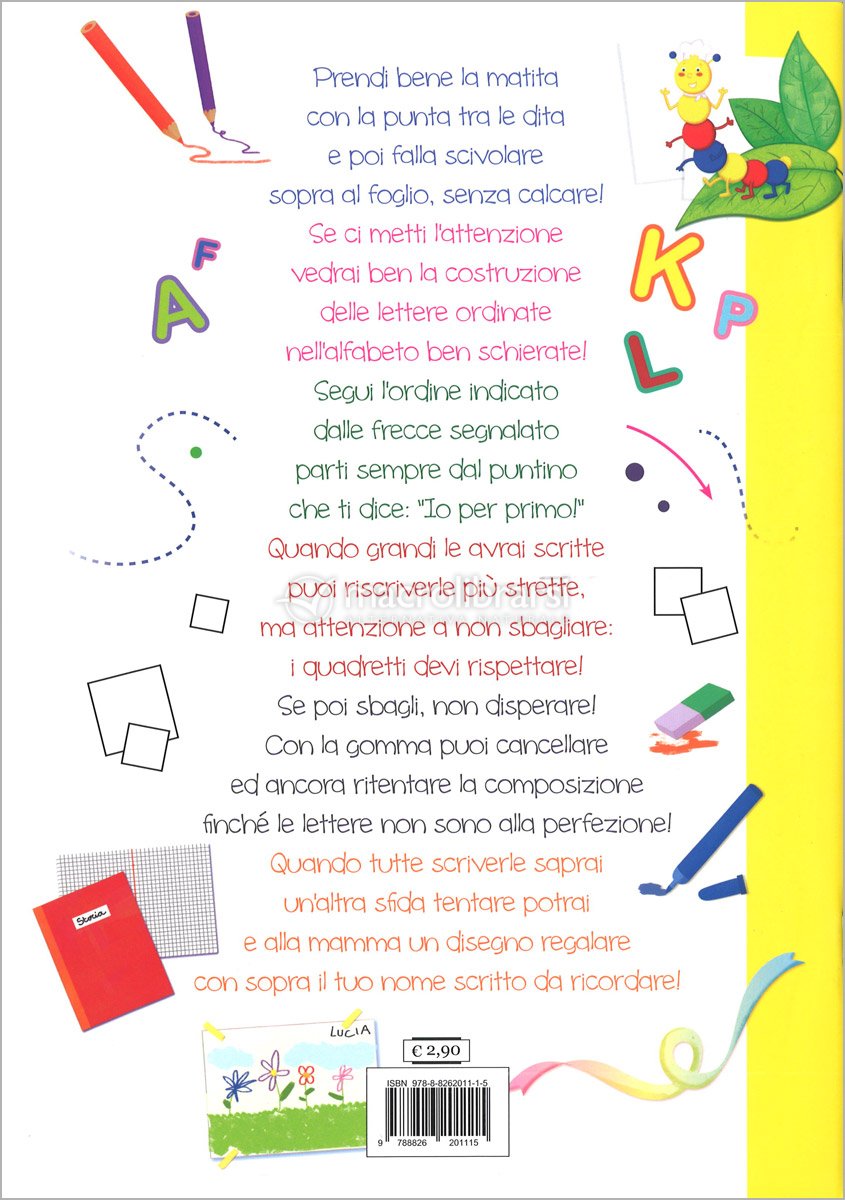 Libro pregrafismo per bambini: libro prescrittura per imparare a