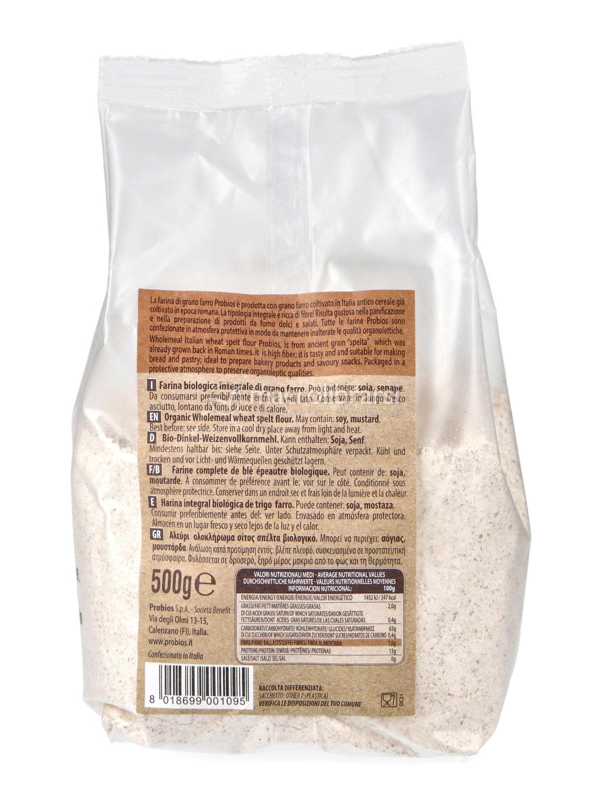 Farina Integrale di Farro Italiano di Probios Alimenti Macrolibrarsi.it