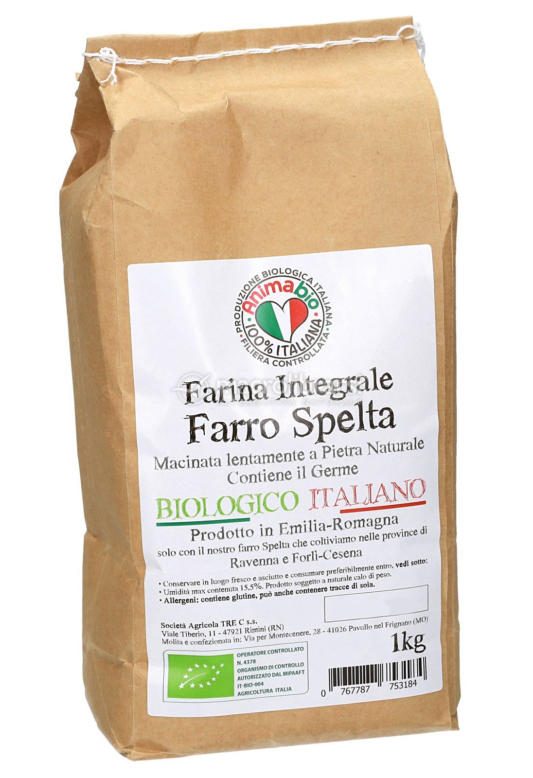 Farina Integrale di Farro Spelta Italiana di AnimaBio 