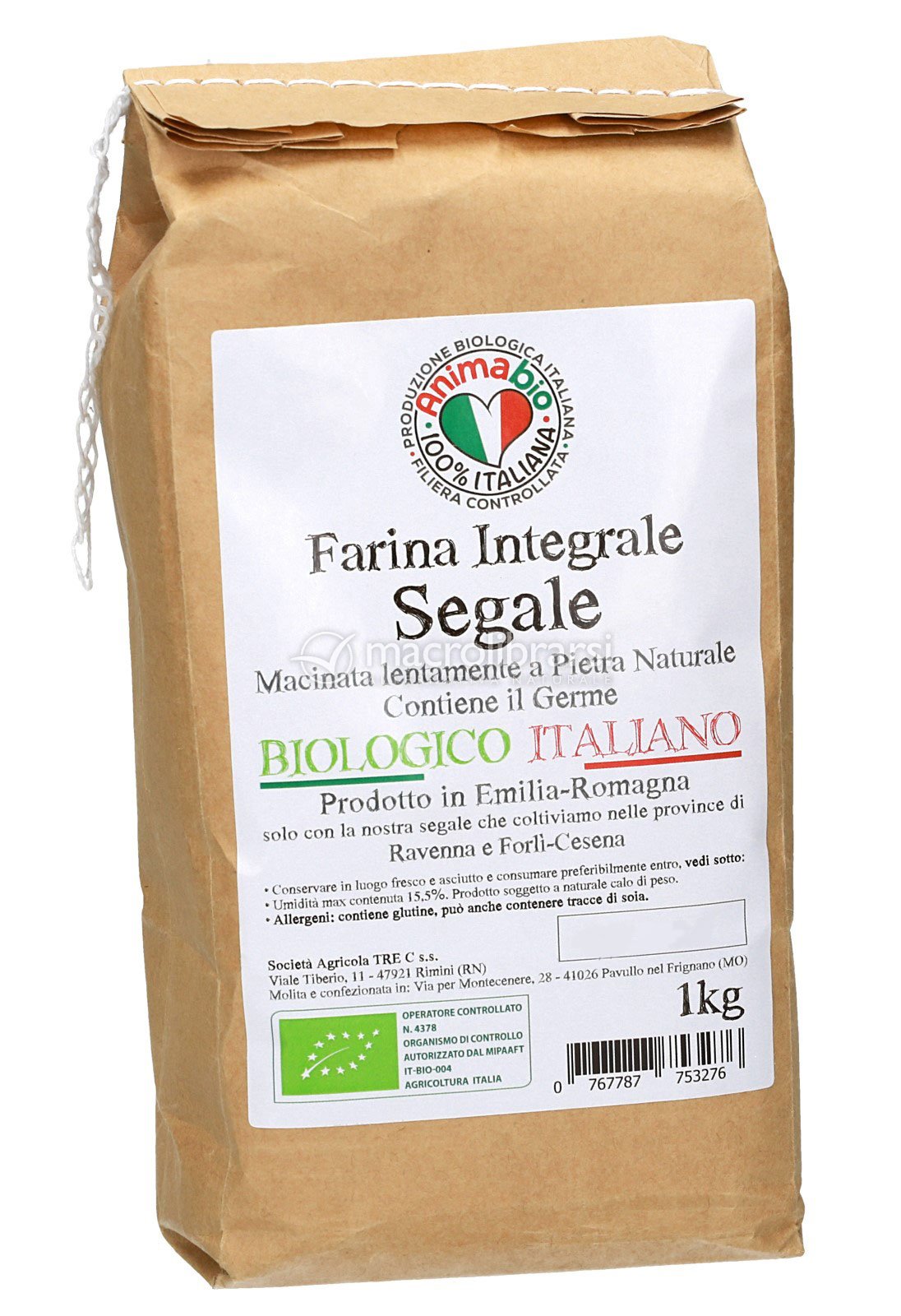 Farina Integrale di Segale Italiana di AnimaBio 