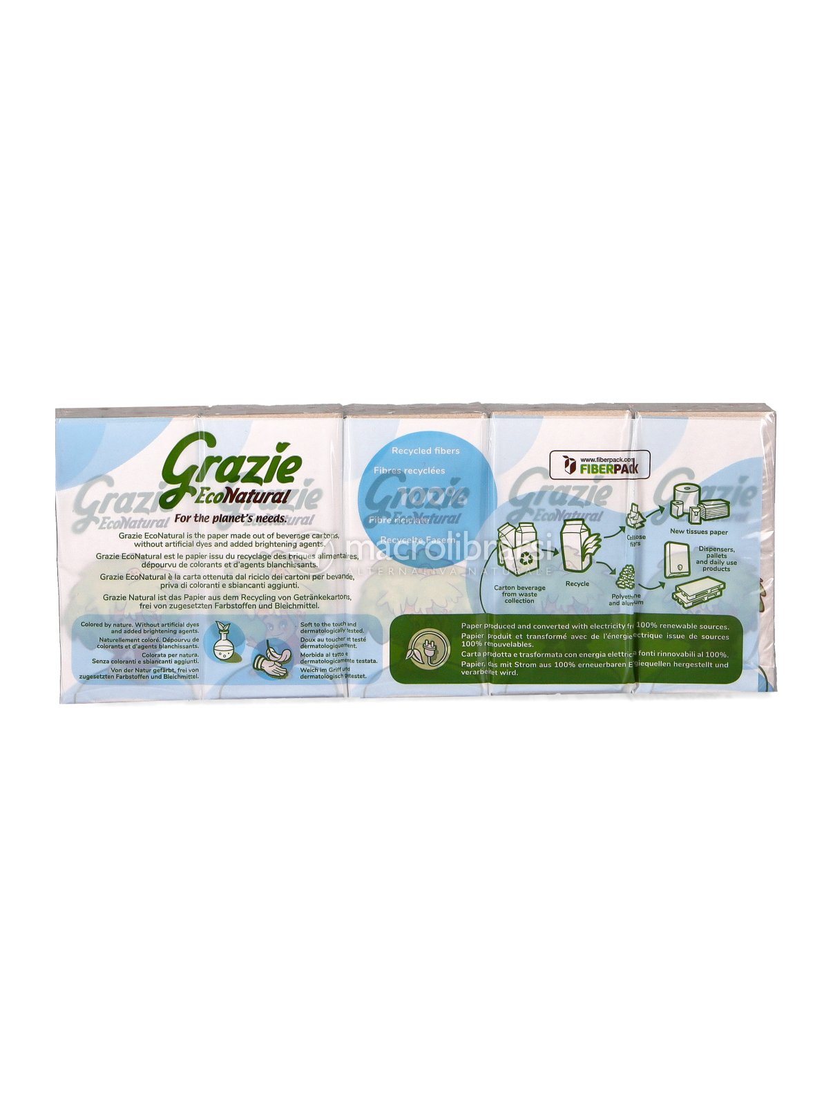 Fazzoletti di Carta 4 Veli Grazie Natural - 10 Confezioni di Lucart -  Grazie Natural 