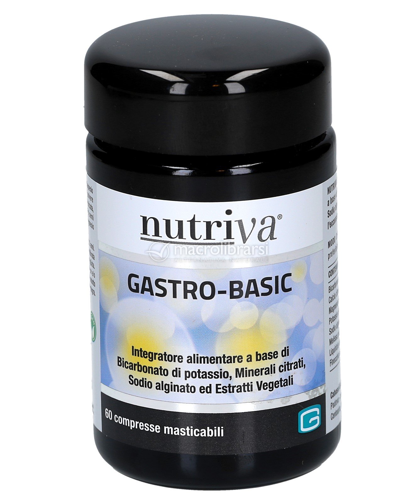 Gastro-Basic - Integratore di Bicarbonato di potassio, minerali Citrati,  Sodio Arginato ed estratti Vegetali in compresse di Nutriva 