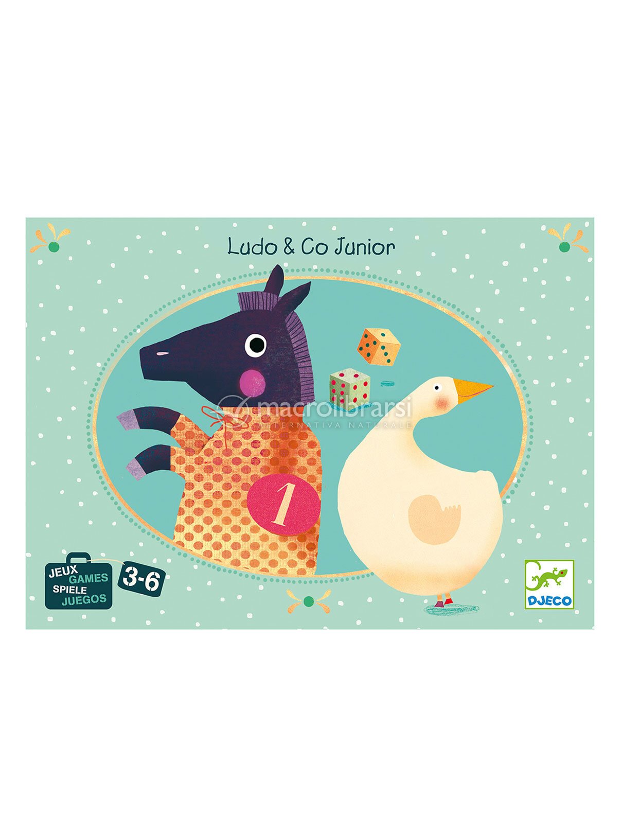Cofanetto 2 In 1: Gioco Dell'Oca E Piccoli Cavalli – Vassoio Fronte/Retro Con Pedine – Giochi Da Tavolo Classici Per Bambini