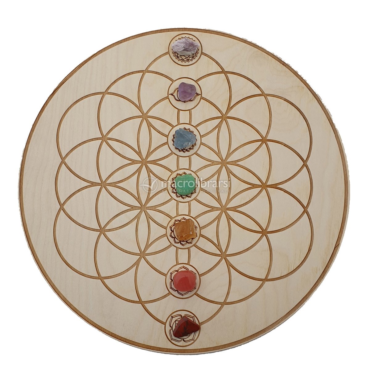 Portaincenso Fiore Della Vita In Selenite 10cm - Piatto Di Ricarica - 7404