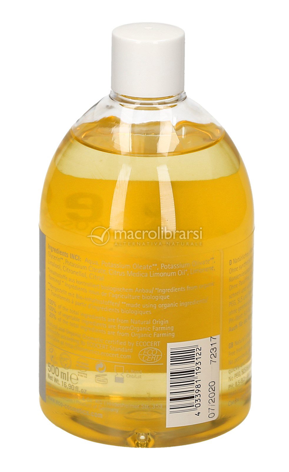 Hand Soap Refill - Ricarica Sapone Liquido per le Mani al Limone di Eco  Cosmetics 