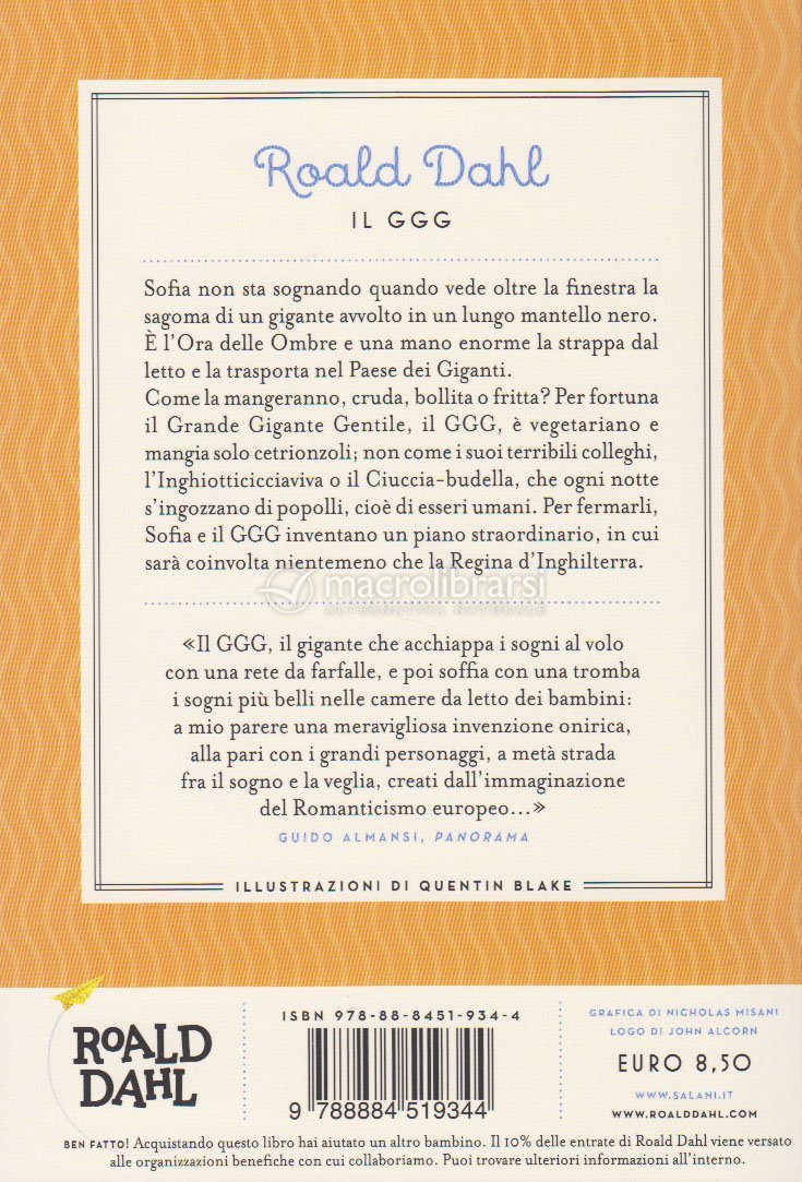 Trama Del Libro Il Ggg Di Roald Dahl