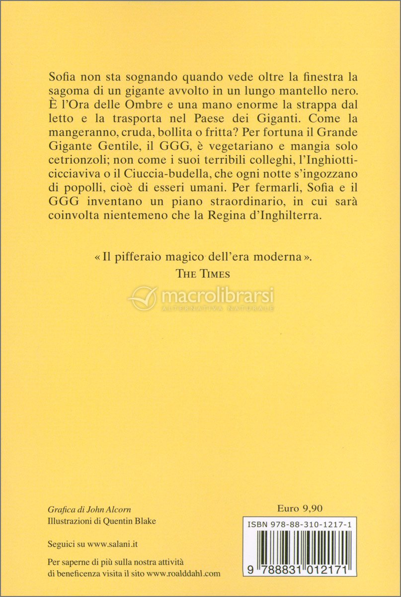 GGG - Il Grande Gigante Gentile - Roald Dahl - recensione libro