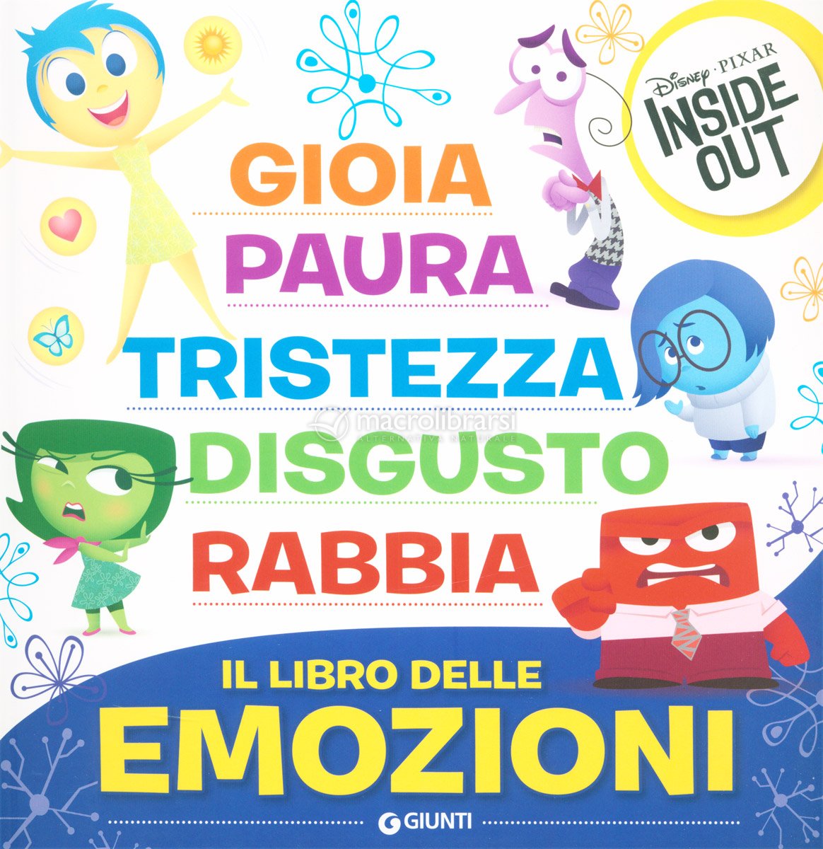 CMNIM Tote Bag In Cotone Con Personaggi Emozioni – Gioia, Rabbia, Paura, Tristezza – Borsa Regalo Con Stampa Fronte/Retro, 40x38cm