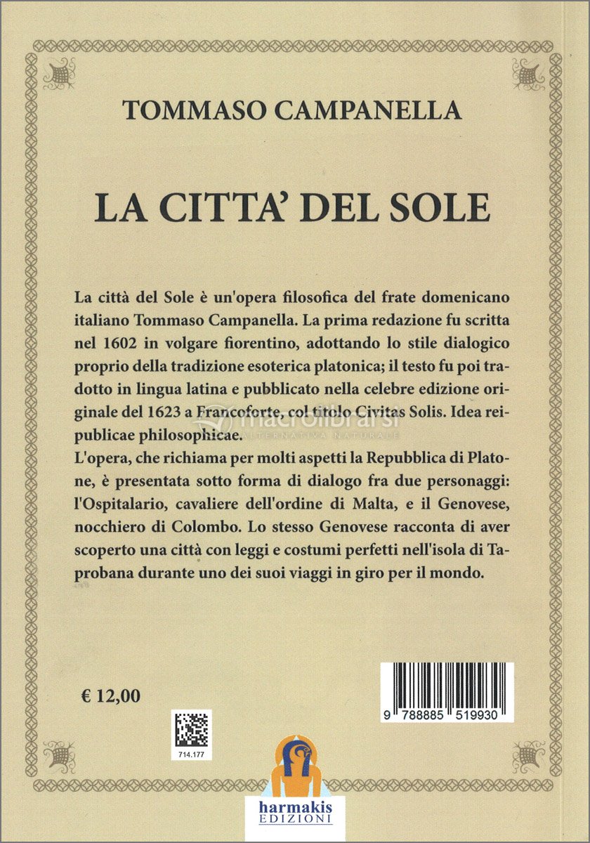 La Città del Sole — Libro di Tommaso Campanella La Città del Sole — Libro di Tommaso Campanella