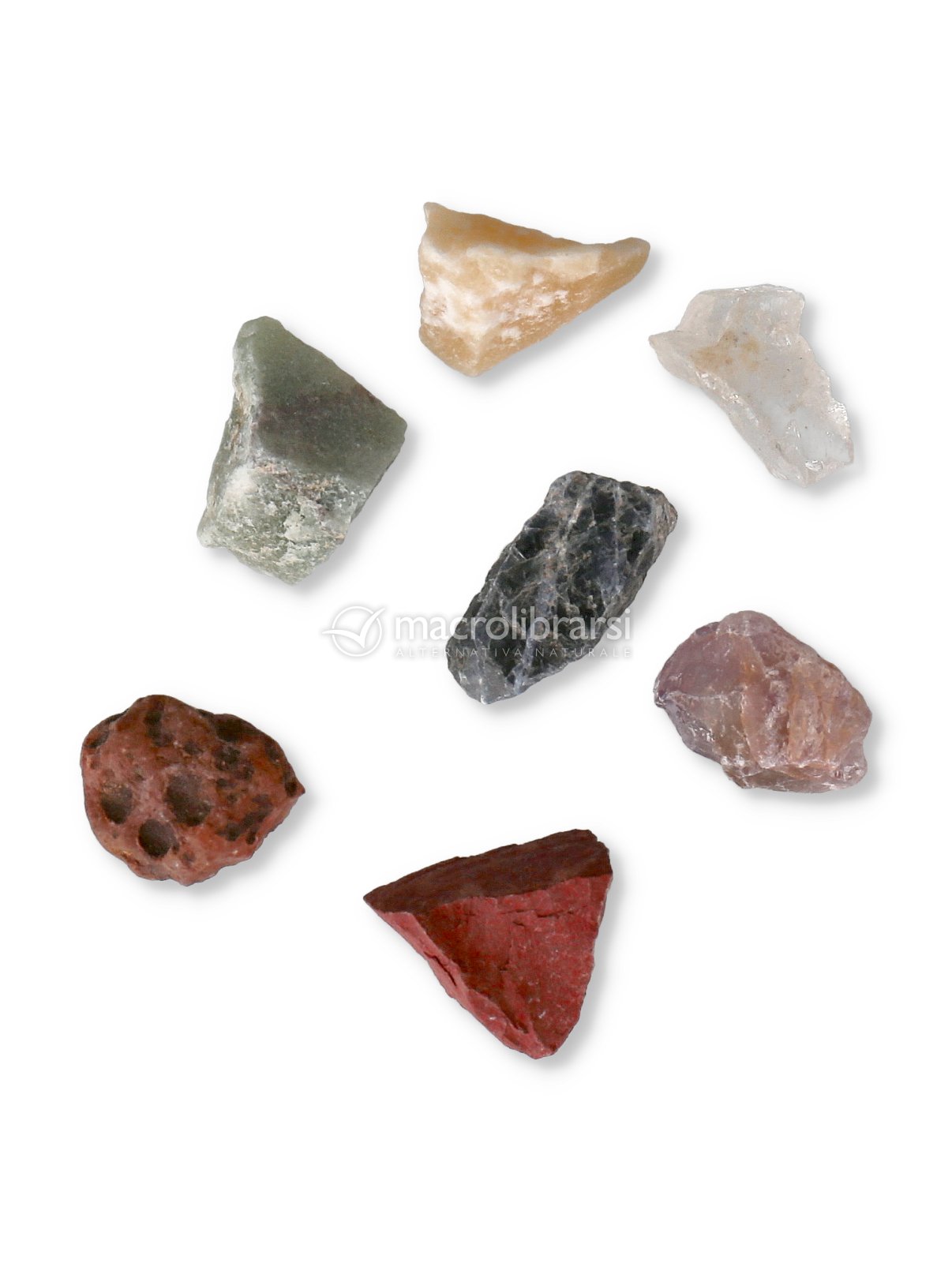 7 pietre grezze chakra  pietre 3 - 4 cm - Didoni