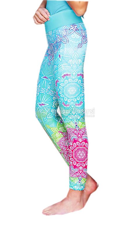 Leggings Yoga Blu di The Spirit of Om - Macrolibrarsi.it