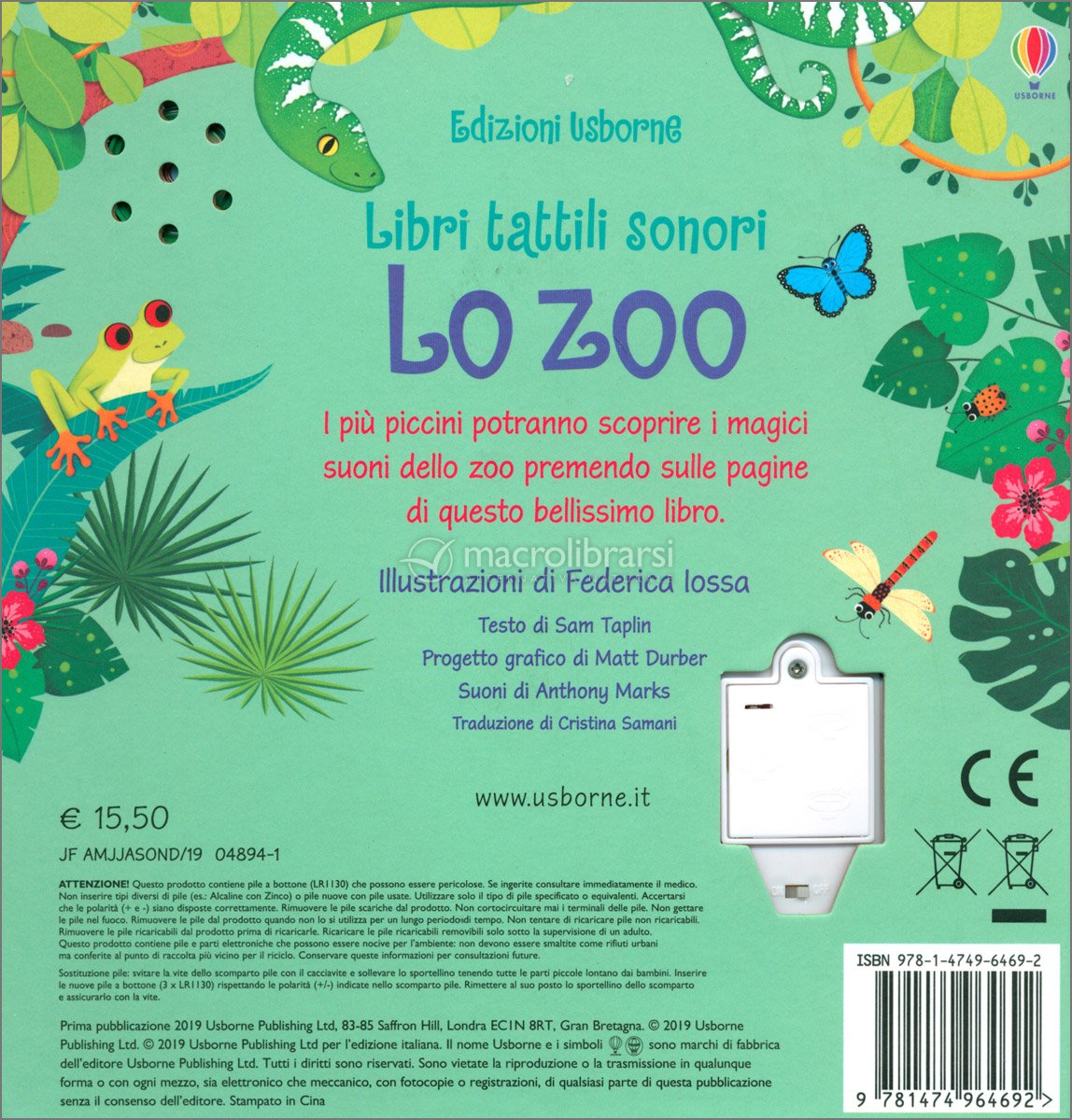 Libri Tattili Sonori - Lo Zoo — Libro di Federica Iossa