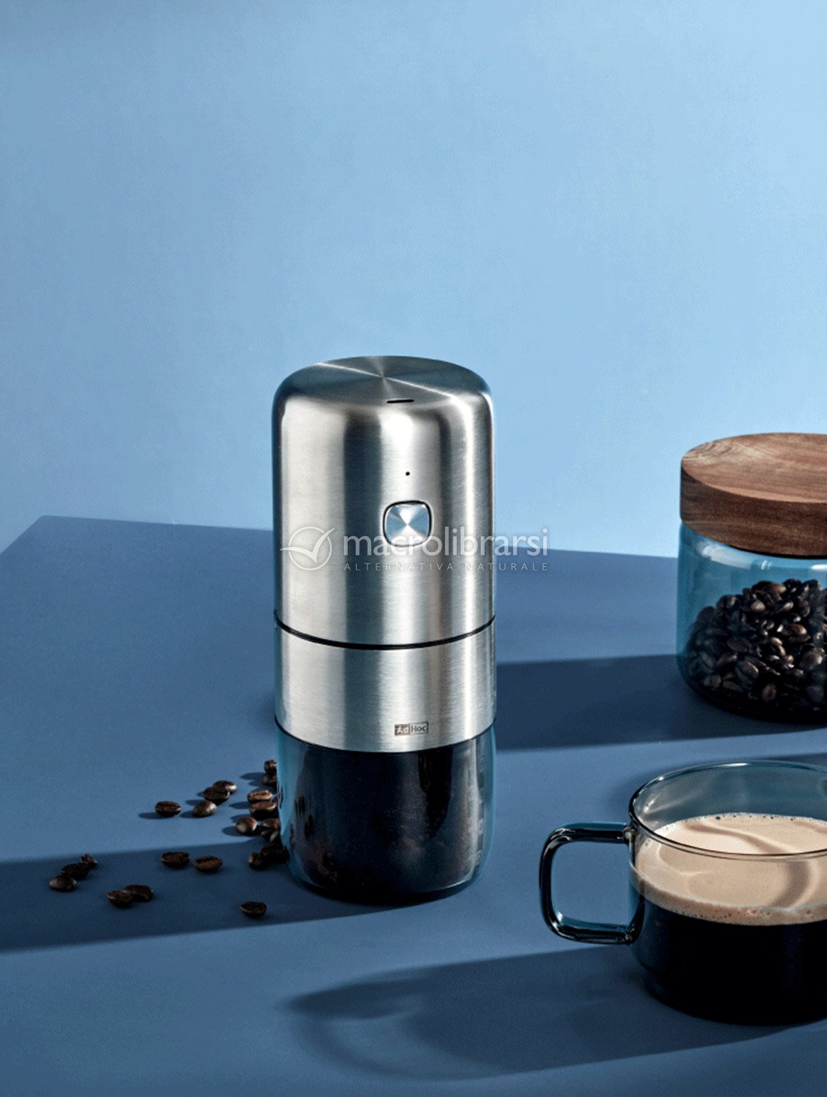 Macinacaffè Elettrico EMERIO CG-125372 - Acciaio Inox 60g - Doppia Lama - 150W - BPA Free
