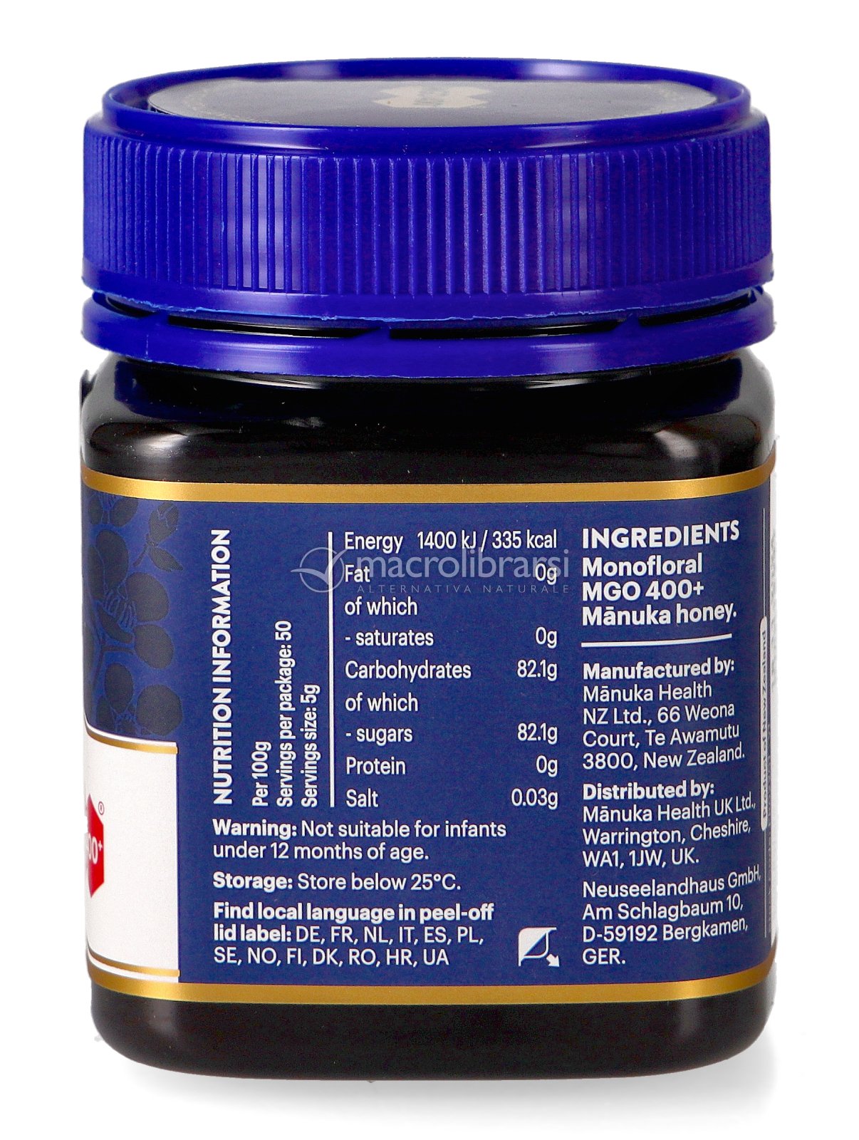 Sciroppo ManukAid Immunity 400+ Con Miele Di Manuka MGO400, 250 Ml – Integratore Alimentare