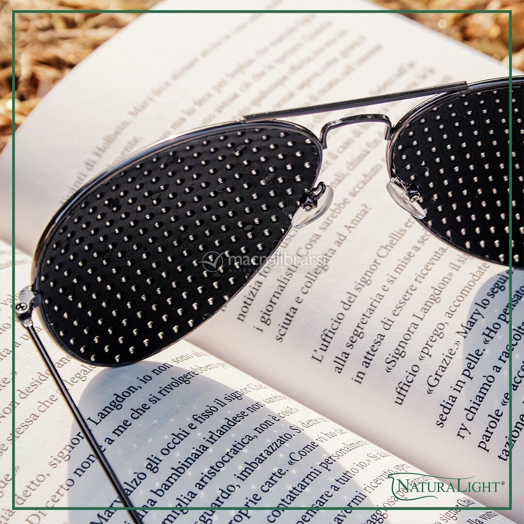 Occhiali Per Truccarsi Occhiali Stenopeici Naturalight Metodo Bates - Modello Basalto Per Ginnastica Oculare - Pinhole Glasses Occhiali Stenopeici Vista