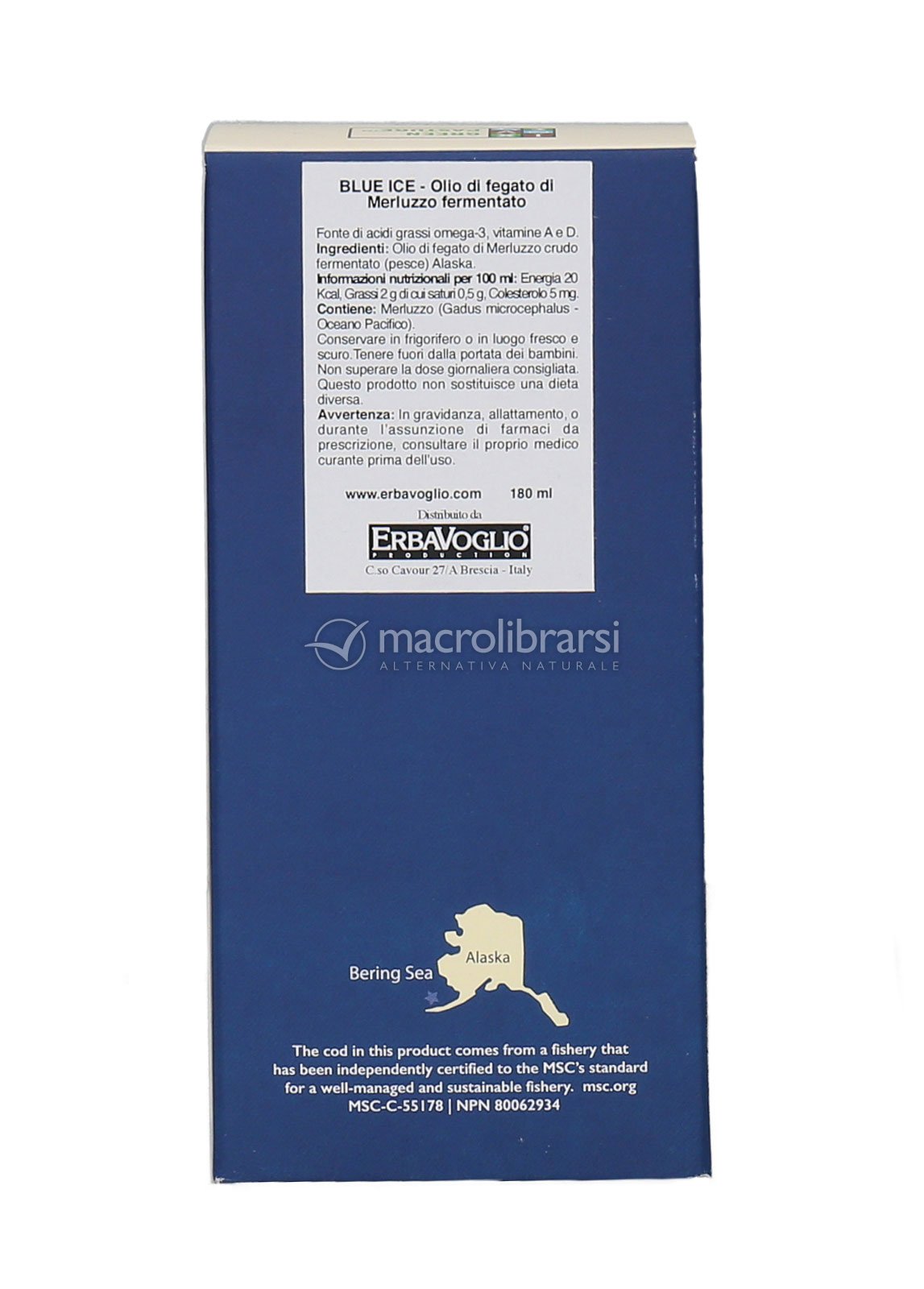 Olio di Fegato di Merluzzo Fermentato - Liquido di Erbavoglio -  Macrolibrarsi.it