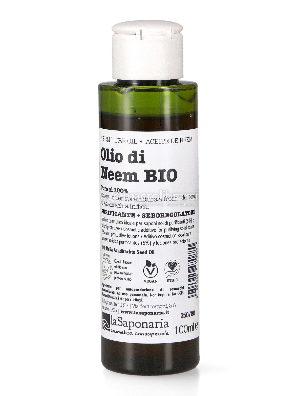 Olio di Neem - Purificante, Seboregolatore di La Saponaria 