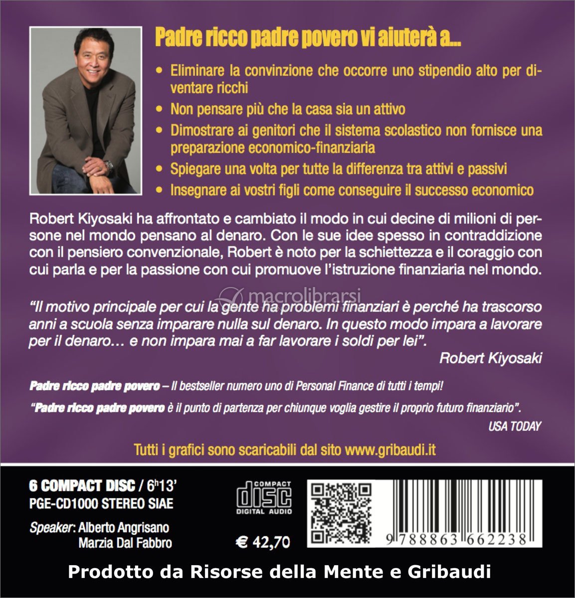 Padre Ricco Padre Povero — Audiolibro CD di Robert T. Kiyosaki