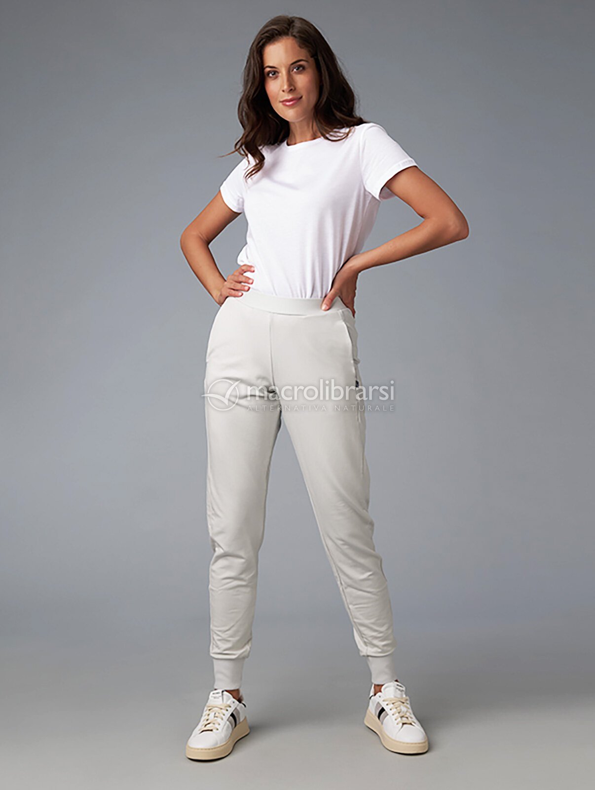 Pantalone Donna in Felpa Ecosostenibile - Ghiaccio di CasaGIN -  Macrolibrarsi.it
