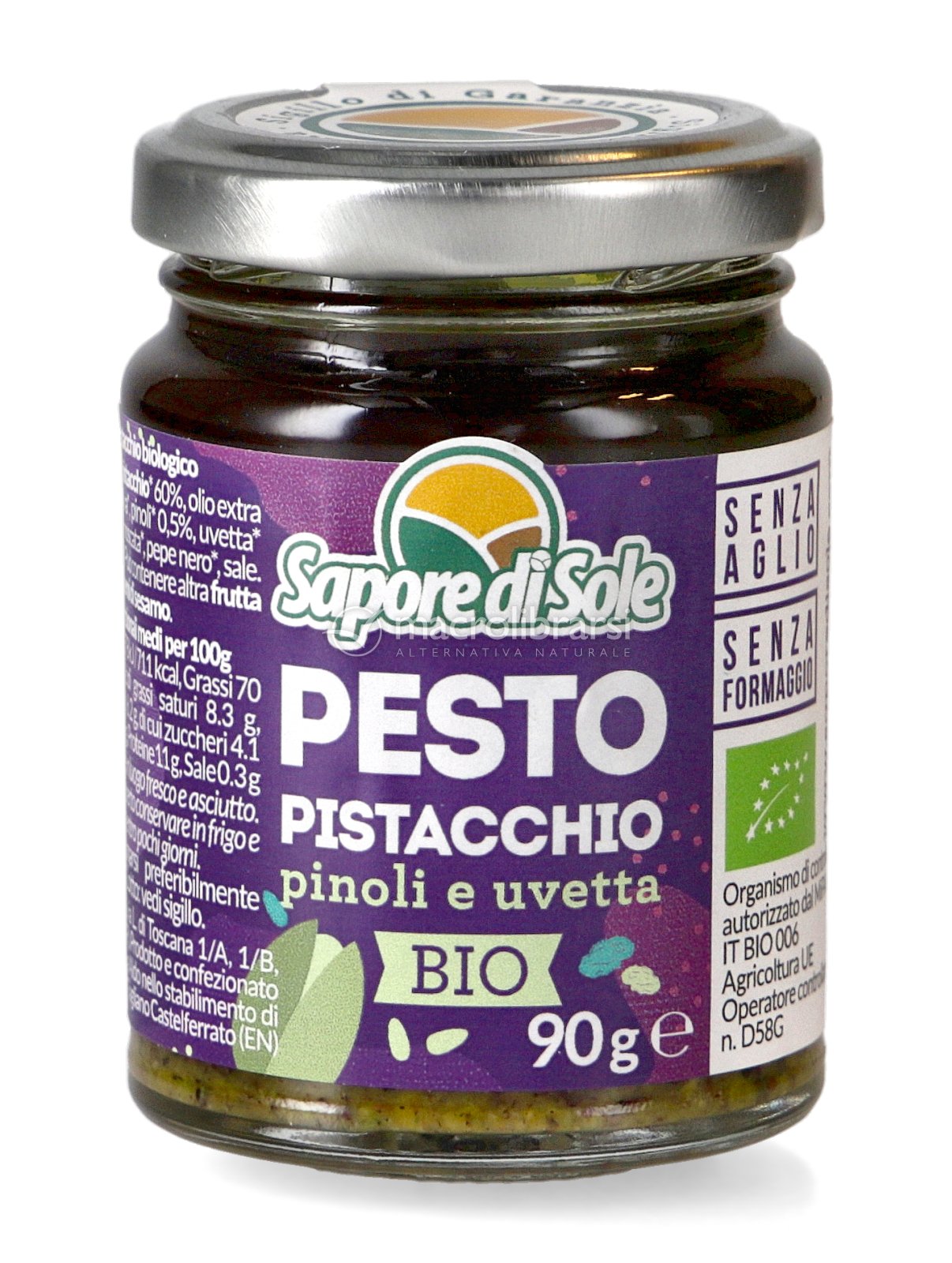Pesto di Pistacchio, Pinoli e Uvetta Bio di Sapore di Sole