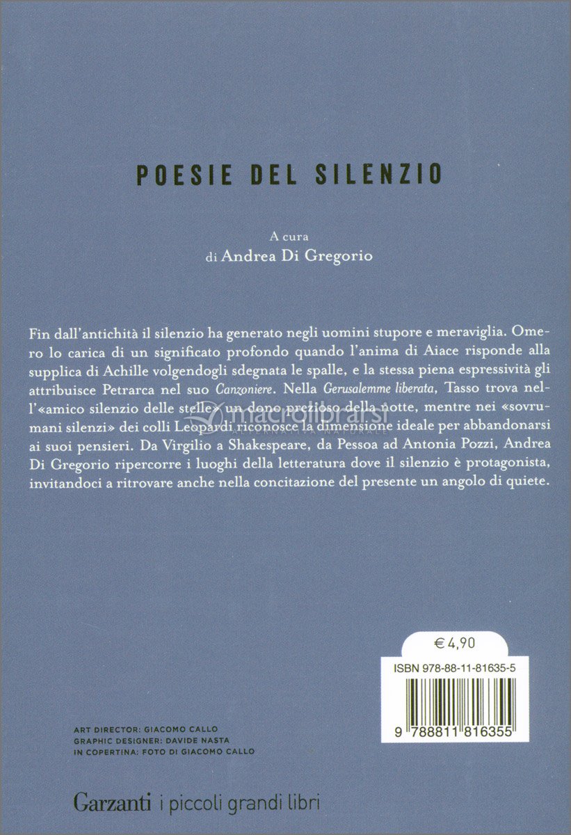 Poesie del Silenzio — Libro di Andrea Di Gregorio