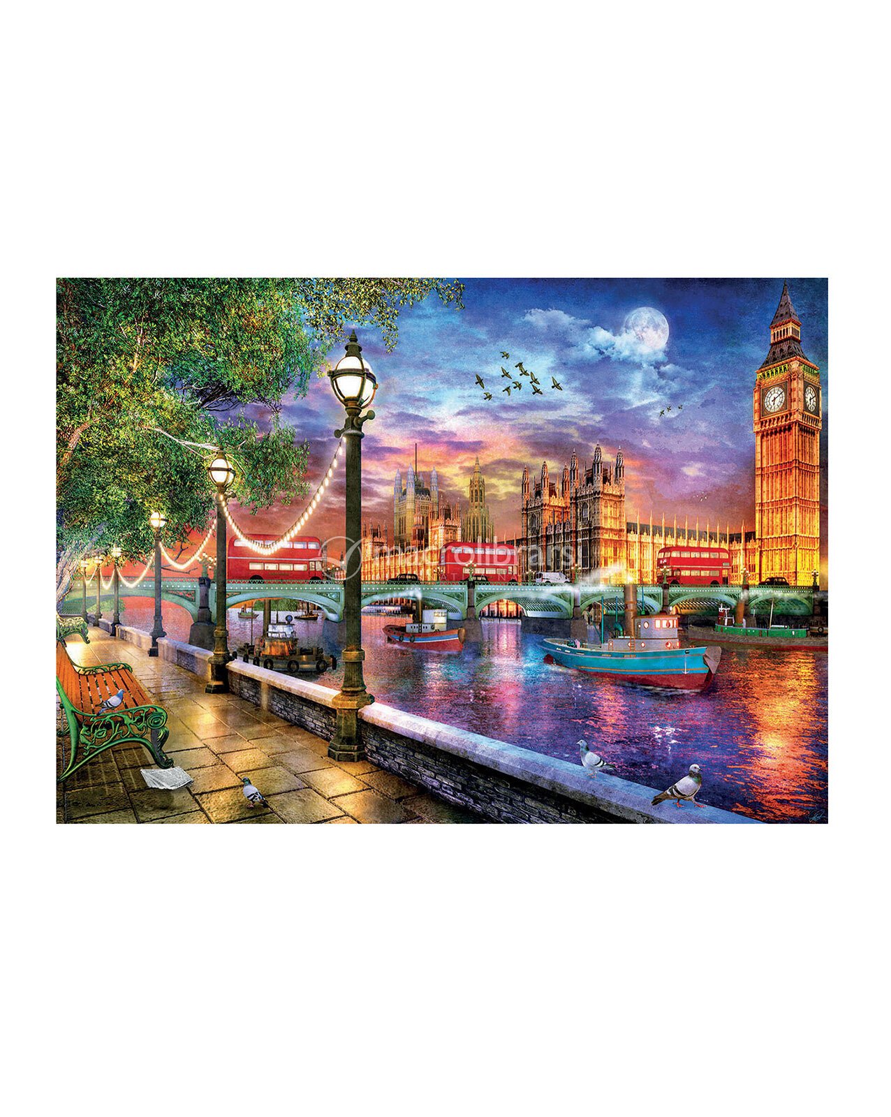 Puzzle Ravensburger - Tramonto Su Londra E Westminster, 1000 Pezzi - Foto 6