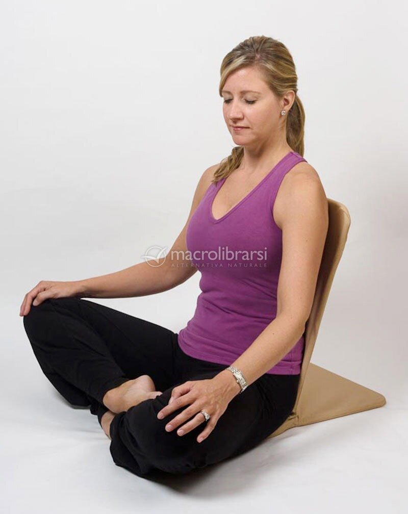 Back Jack Sedia Da Pavimento Viola - Sedia Campeggio Meditazione Yoga - Leggera Pieghevole Schienale