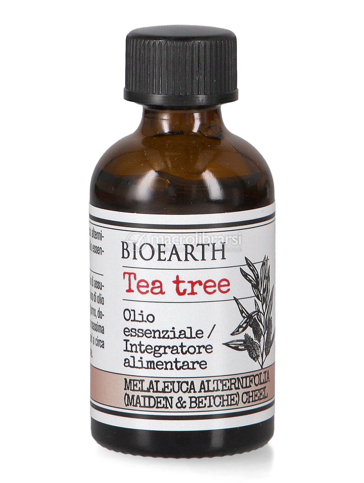 Olio Essenziale Di Tea Tree Biologico Santiveri 15ml, Puro Per Pelle E Capelli, Multiuso