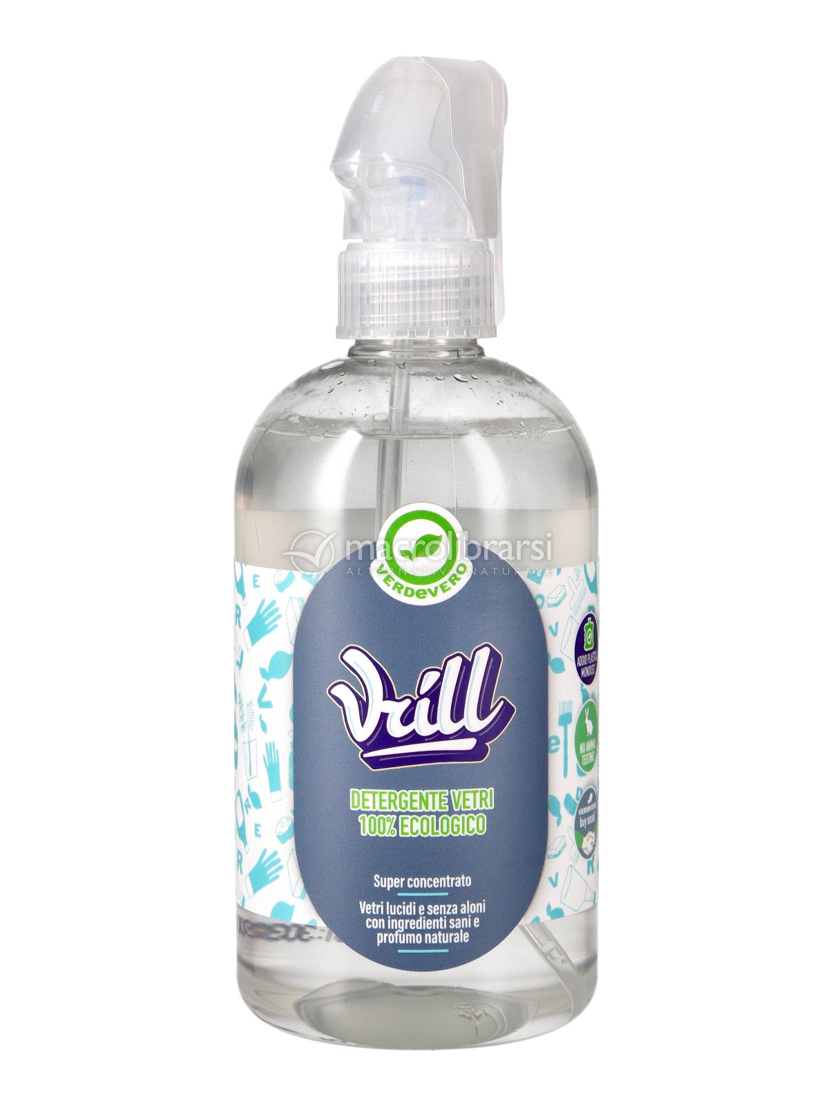 Vrill - Detergente Vetri Ecologico con Spruzzino di VerdeVero 