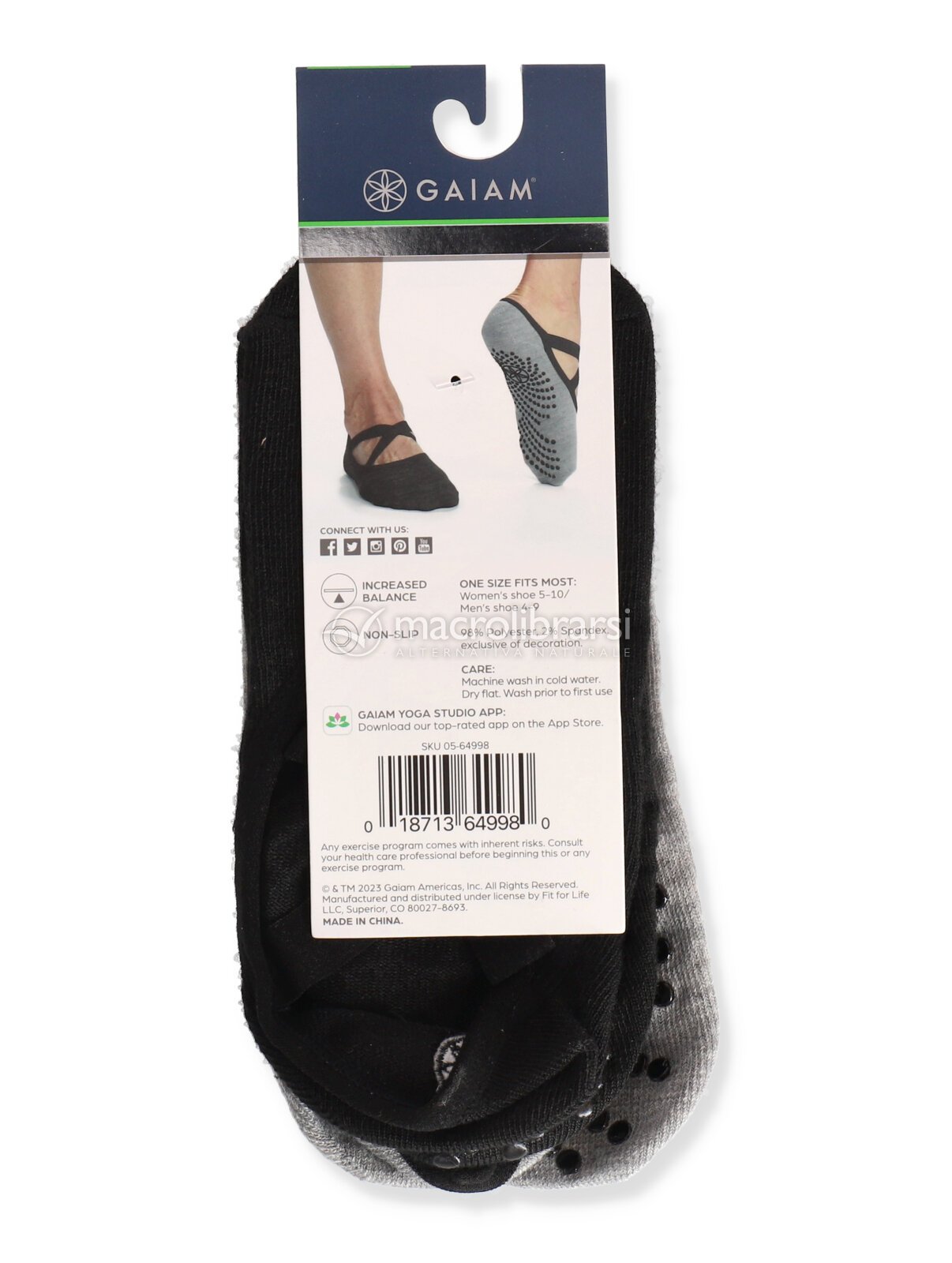 Yoga Socks - Toeless Grippy Non Slip Sticky Grip Accessories for Women & Men