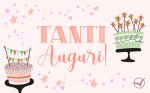 Tanti Auguri con torte di compleanno