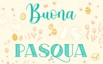 Buona Pasqua uova e conigli