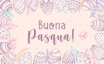 Buona pasqua cornice con uova