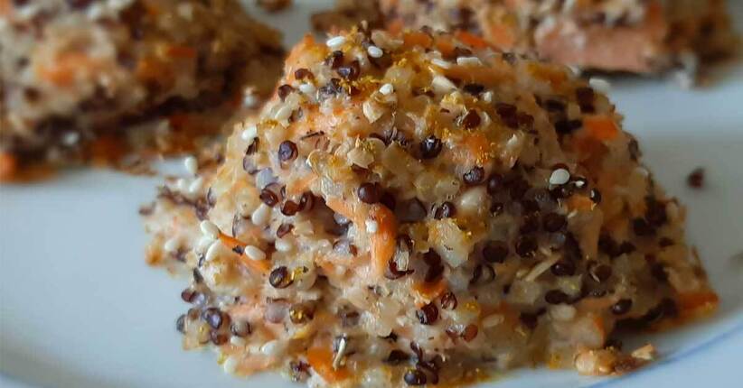 Sformatini di quinoa e salmone