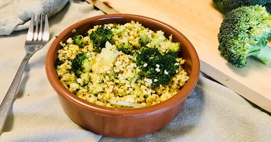 Miglio con senape e broccoli