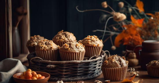 Muffin di Grano Saraceno e Mirtilli Rossi