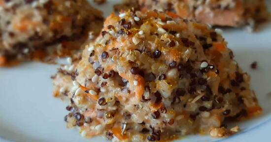 Sformatini di quinoa e salmone