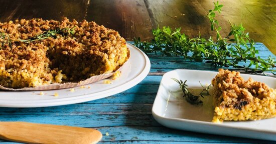 Tortino di miglio e cavoli gratinato