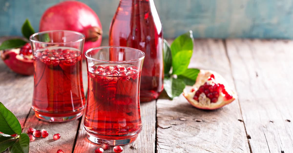Acqua aromatizzata alla melagrana e vaniglia
