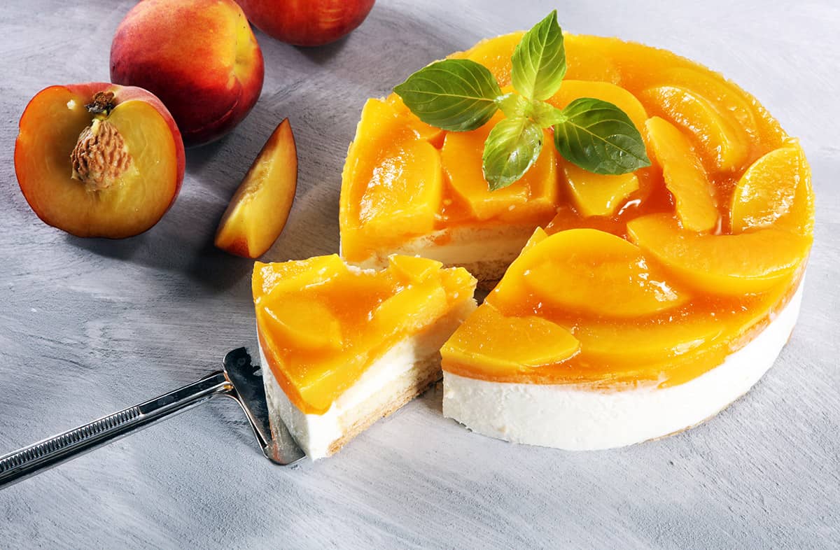 Cheesecake alle pesche
