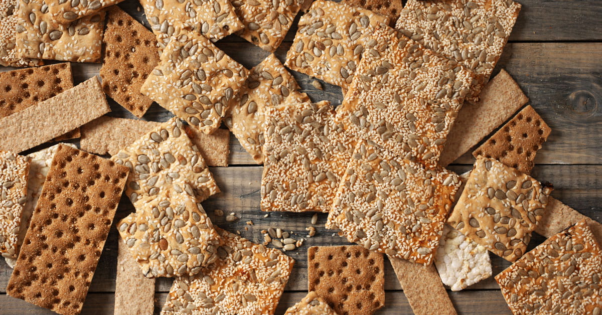 Crackers semintegrali ai semi e olio di oliva