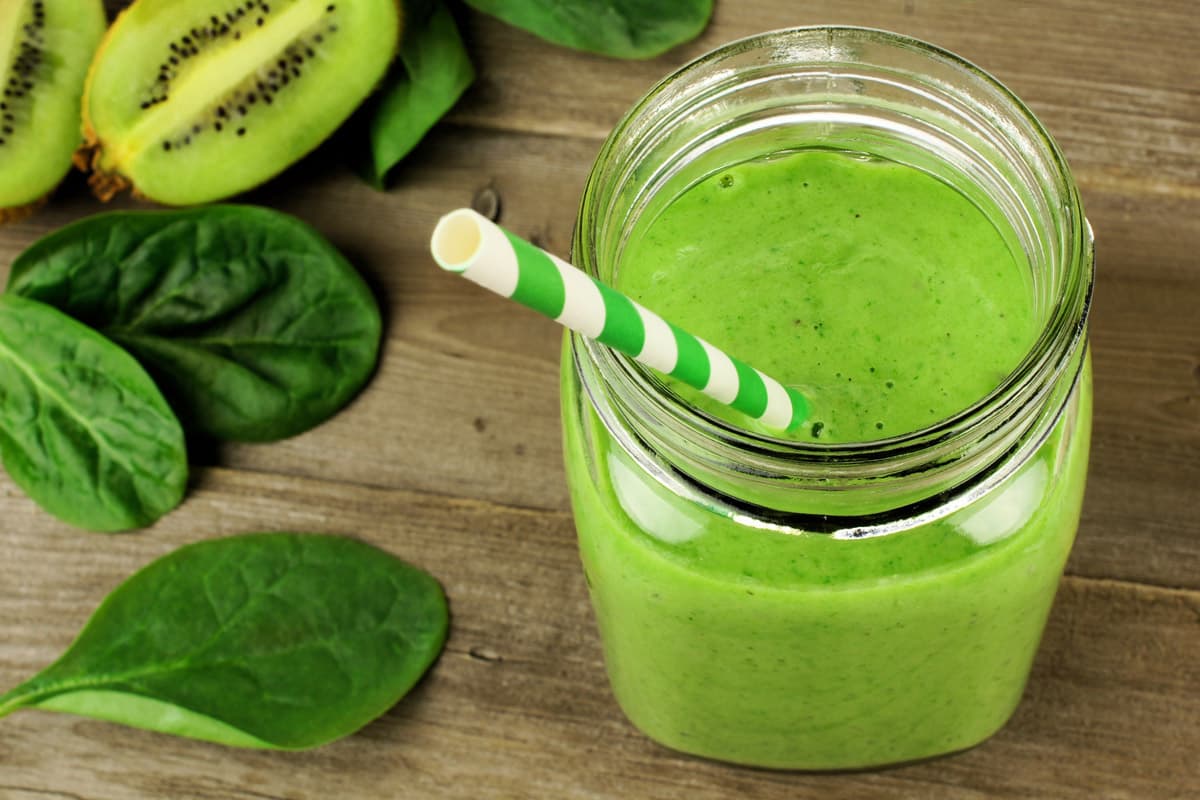 Estratto spinaci, kiwi e finocchio