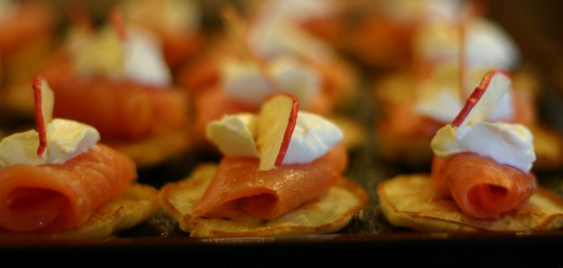 Millefoglie mele e salmone